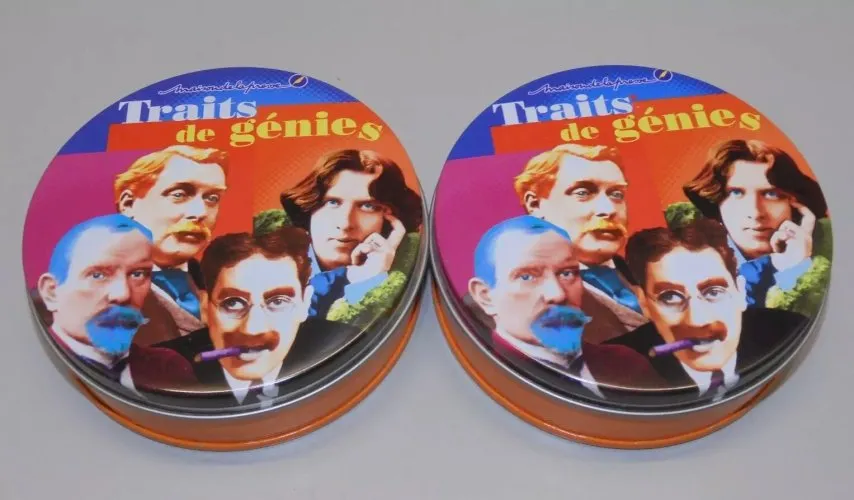 - 2 BOITES de DESSOUS de BOUTEILLES /VERRES TRAITS de GENIES MAISON de PRESSE D