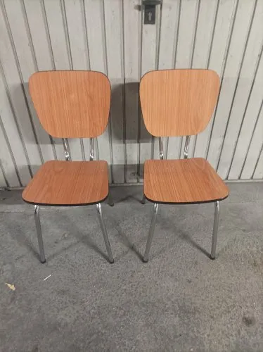 2 chaises en formica vintage