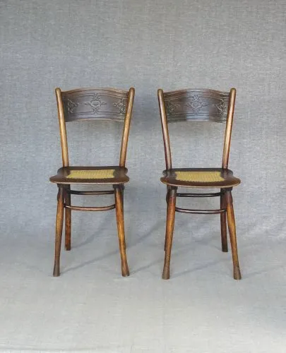 2 Chaises KOHN N°399 cannées, vers 1910, No Thonet