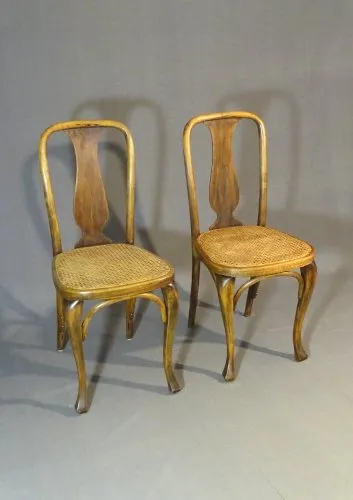 2 Chaises Kohn N°529 ,vers 1910, bistrot ,cannées , no Thonet