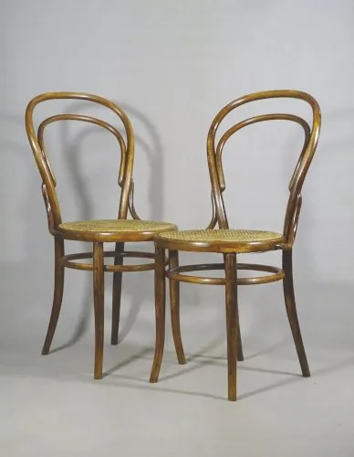 2 chaises N°14 de Turpe-Allemagne- bistrot cannées-vers 1900, no Thonet