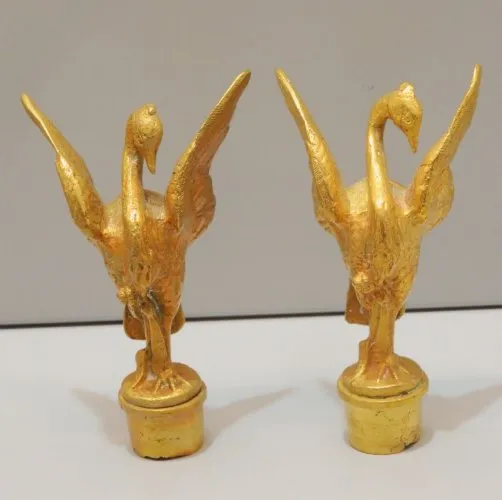 -2 ETOUFFOIRS BRONZE GRUES XIXe pour BOUGEOIR ANCIEN Collection déco BOUGIE  D