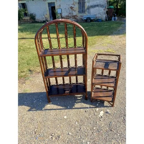 2 Meubles en Rotin Vintage