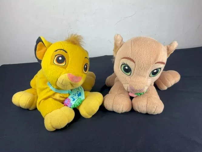 2 Peluche jumbo Nala Simba roi lion The Lion King Disney Hasbro 2002 Vintage