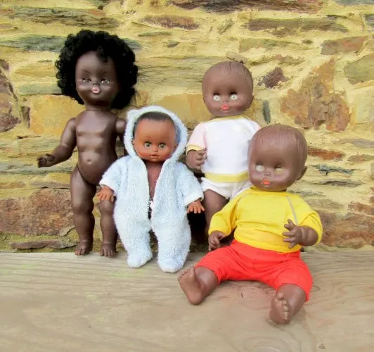 4 anciennes poupées Clodrey Petit Collin