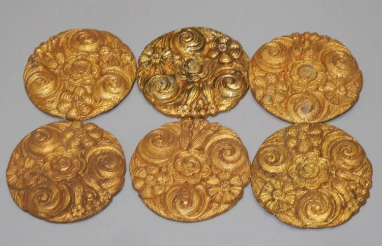 - 6 RONDS BRONZE ART DECO DECORATIFS DECO MEUBLES MURS ou AUTRE  D