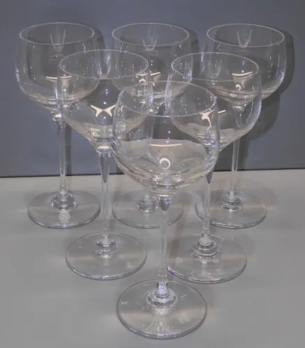 -6 VERRES BALLONS ESTAMPILLE CRISTAL ST LOUIS MODELE AURORE UNIS TABLE FETES  D