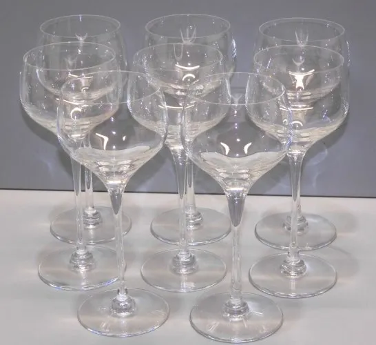 -8 VERRES BALLONS ESTAMPILLE CRISTAL ST LOUIS MODELE AURORE UNIS TABLE FETES  D