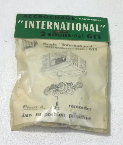 Accrochage Marchandises "Internal" 2 bogies ref 611 Jouef sachet non ouvert HO