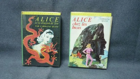 Alice et le dragon de feu et Alice chez les Incas Vintage Caroline Quine Bibliothèque verte