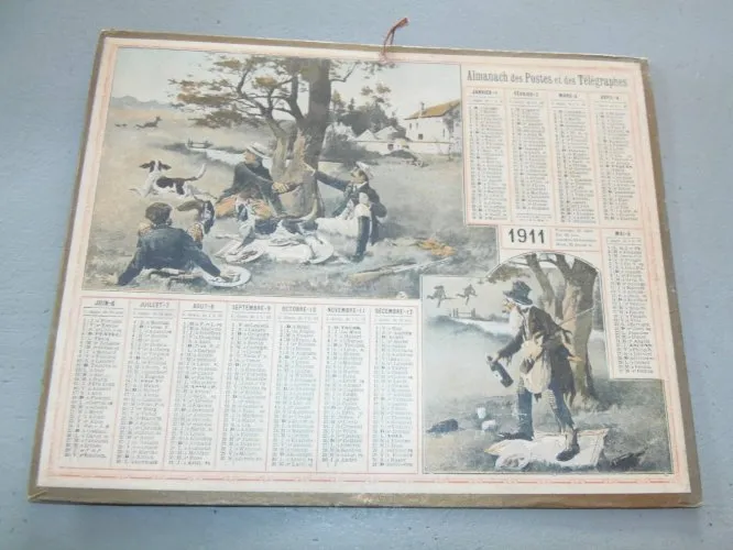 -ANCIEN ALMANACH CALENDRIER de LA POSTE XX 1911 POSTES & TELEGRAPHES collection