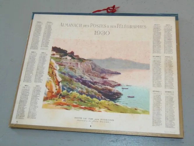 -ANCIEN ALMANACH CALENDRIER de LA POSTE XX 1930 POSTES & TELEGRAPHES collection