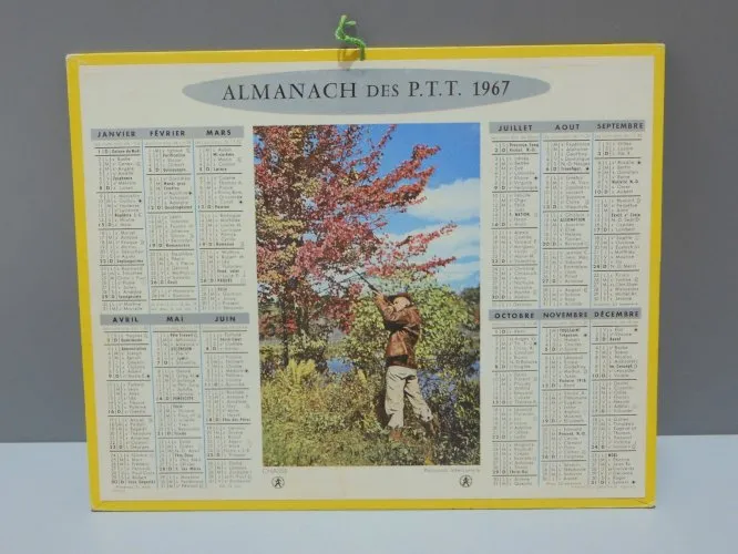 -ANCIEN ALMANACH CALENDRIER des PTT XX 1967 Dept. JURA DOLE N°39 collection D