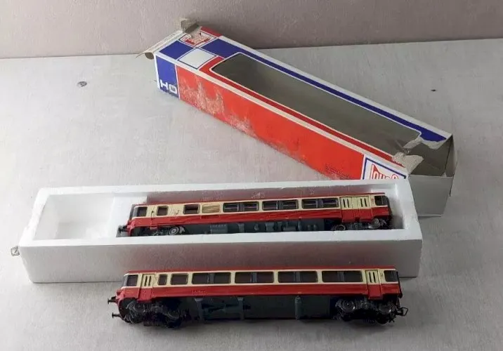 Ancien autorail électrique, XRABX 8734 + XBD 4737 SNCF, Jouef, en HO