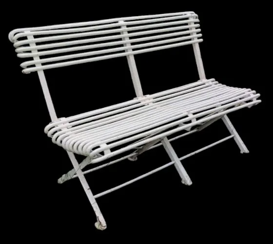 Ancien Banc Fonte Fer Jardin 19 Ème Siècle Arras/Mobilier Extérieur Ancien