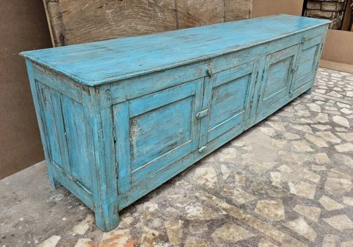 Ancien buffet bas en teck birman