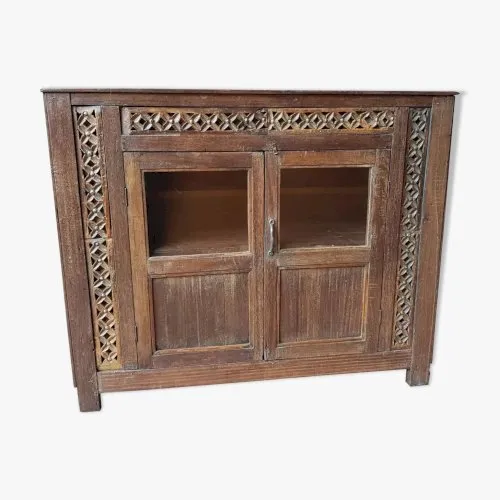 Ancien buffet tribal en teck birman