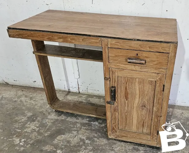 Ancien bureau Art déco en teck