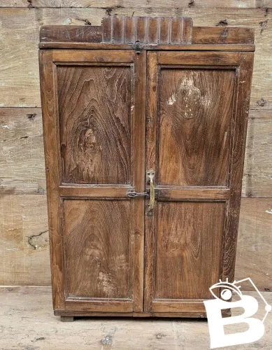 Ancien cabinet Art déco en teck birman