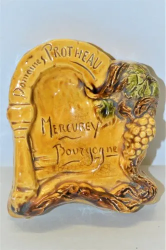 -ANCIEN CENDRIER BARBOTINE PUBLICITE DOMAINE PROTHEAU MERCUREY BOURGOGNE VIN