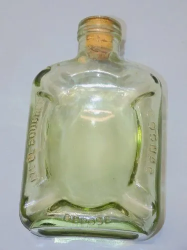 - ANCIEN CENDRIER BOUTEILLE MIGNONETTE VERRE COGNAC Ets CL BOUCHER COLLECTION D