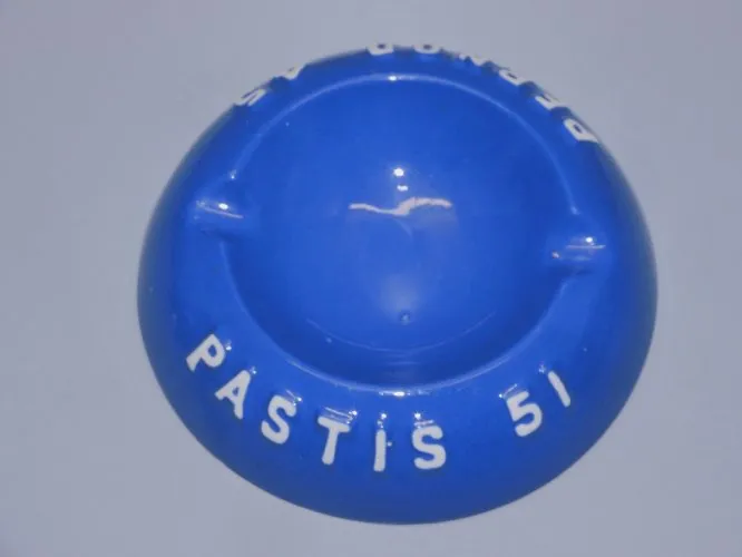 -ANCIEN CENDRIER CERAMIQUE PERNOD 45 PASTIS 51 MDL MOULIN des LOUPS   D