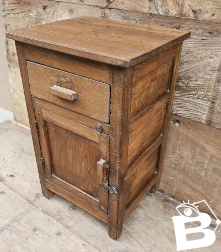 Ancien chevet en teck birman -ouverture gauche