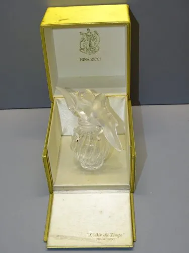 -ANCIEN COFFRET BOITE NINA RICCI L'AIR DU TEMPS FLACON LALIQUE VIDE COLLECTION D