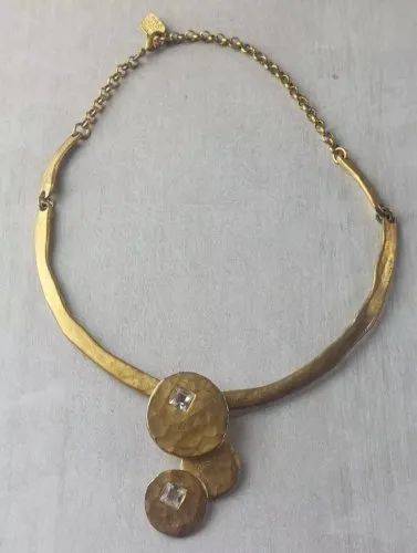 Ancien collier en métal doré, Il était une fois / Maria Calderon, vintage