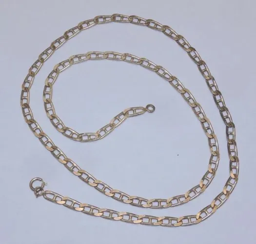 -ANCIEN COLLIER MAILLES ARGENT MASSIF Poinçon Charançon BIJOU ANCIEN  D