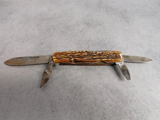 ANCIEN COUTEAU DE POCHE MULTIFONCTIONS 6 BRAS PRADEL