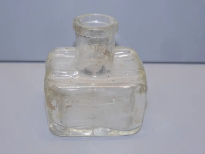 -ANCIEN ENCRIER EN VERRE ENCRIER DE POILU 14/18 WW1 COLLECTION VITRINE  D