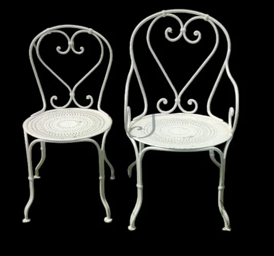 Ancien ensemble chaise + Fauteuil Jardin/ancien mobilier jardin/extérieur ancien