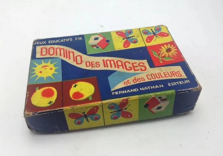 ancien jeu educatif Domino des Images Fernand Nathan complet