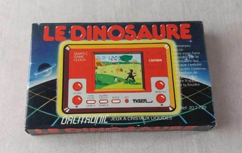 Ancien jeu électronique, Le dinosaure, Orlitronic Tiger, style Game & Watch
