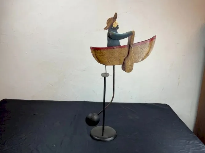 Ancien jeux en tole a bascule Estaminet / comptoir /bar Jouet Ancien le pêcheur