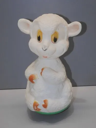 -ANCIEN JOUET CULBUTO MOUTON JOUET MARECHAL COLLECTION JOUJOU déco XXe  D