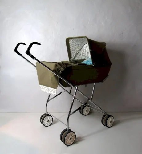 ancien landau poussette Doucet pour poupée Vintage