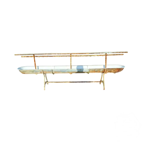 Ancien Lavabo décole en Fonte émaillée