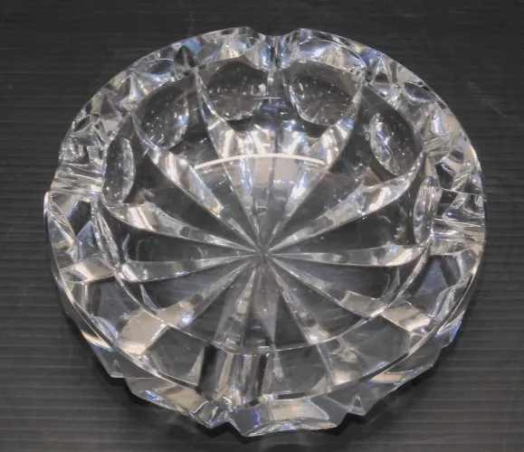 -ANCIEN LOURD CENDRIER CRISTAL SAINT LOUIS PRESSE PAPIER COLLECTION VITRINE D