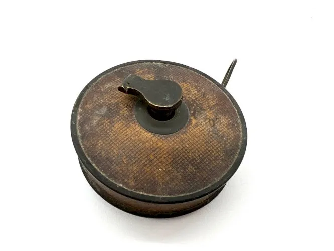 Ancien mètre ruban de tailleur ou d’artisan – XIXe / début XXe siècle