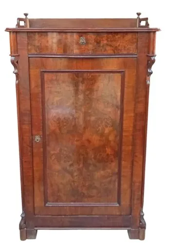 Ancien Meuble D Appui D Appoint Petit Buffet 19 Ème Siècle 1 Tiroir Acajou