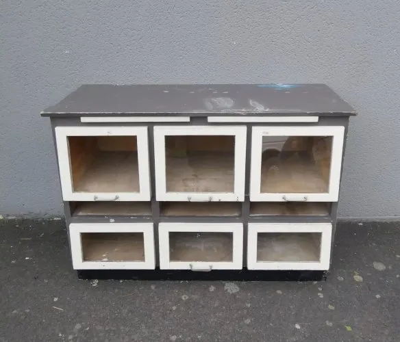 ancien meuble de métier grainetier vintage