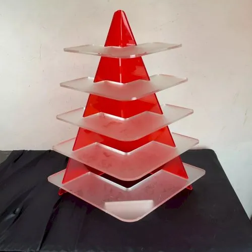 ANCIEN MEUBLE PRESENTOIR DE MAGASIN, ETAGERES EN PLEXIGLAS