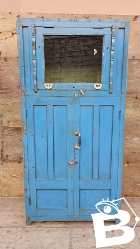 Ancien meuble radio Art déco en teck birman