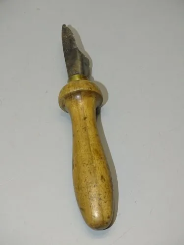 -ANCIEN OUVRE BOITE MANCHE BOIS LAME marquée déposé COLLECTION OUTIL ANCIEN D