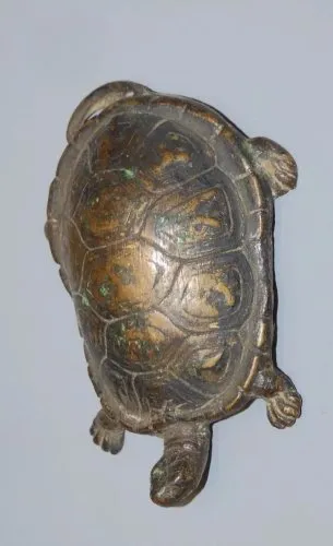 -ANCIEN PENDENTIF CHINOIS TORTUE en BRONZE BELLE PATINE ANCIENNE COLLECTION  D