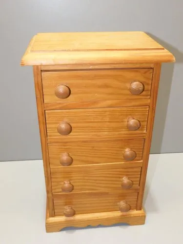 -ANCIEN PETIT CHIFFONNIER en PIN pour POUPEE JOUET ANCIEN déco COLLECTION  D