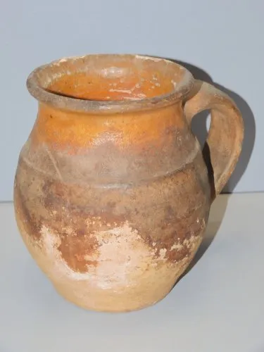 -ANCIEN PETIT POT TERRE CUITE POTERIE ART POPULAIRE COLLECTION SORTI GRENIER  D