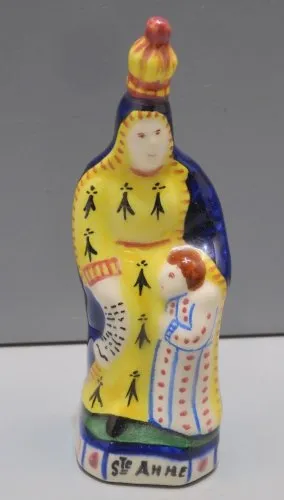 -ANCIEN PETIT SUJET SAINTE ANNE par HENRIOT QUIMPER COLLECTION VITRINE  D